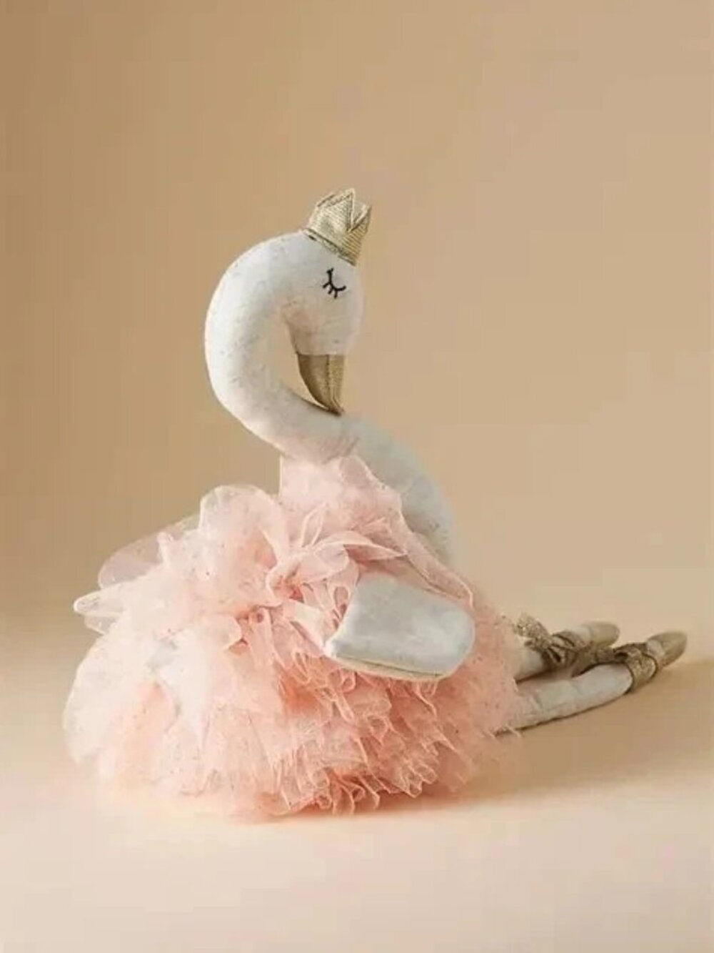 MON AMI Layla The Ballerina Plush White Swan Stuffed Animal 12”